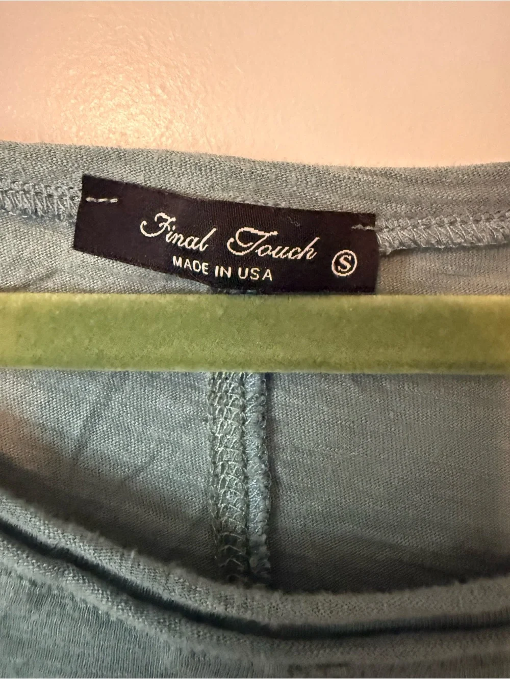 Relaxed Boatneck Short-Sleeve Top in Sage Green - Picture 4 of 4